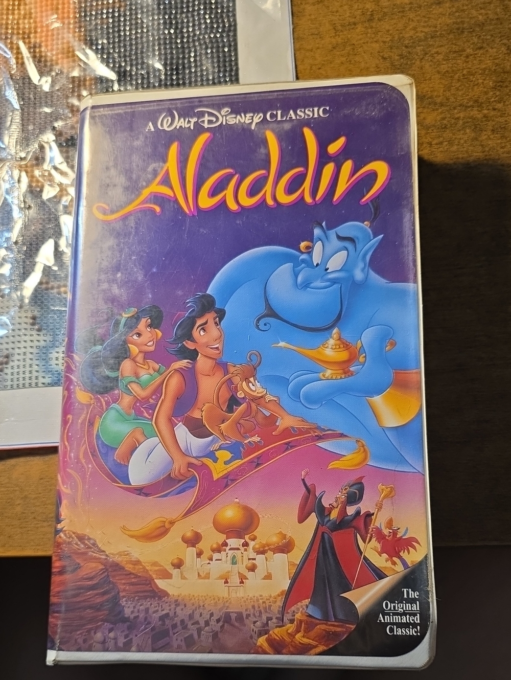 Disney Aladdin Black Diamond VHS Cover - Purple, Blue, Yellow